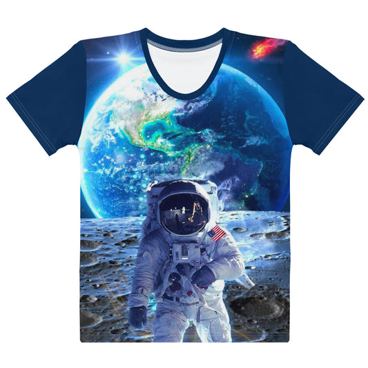 Women's T-shirt Astronaut On The Moon
