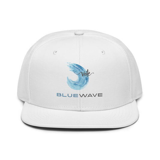Snapback Hat in White, front view