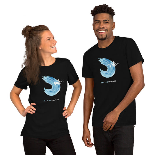 Unisex Tee in Black, front view
