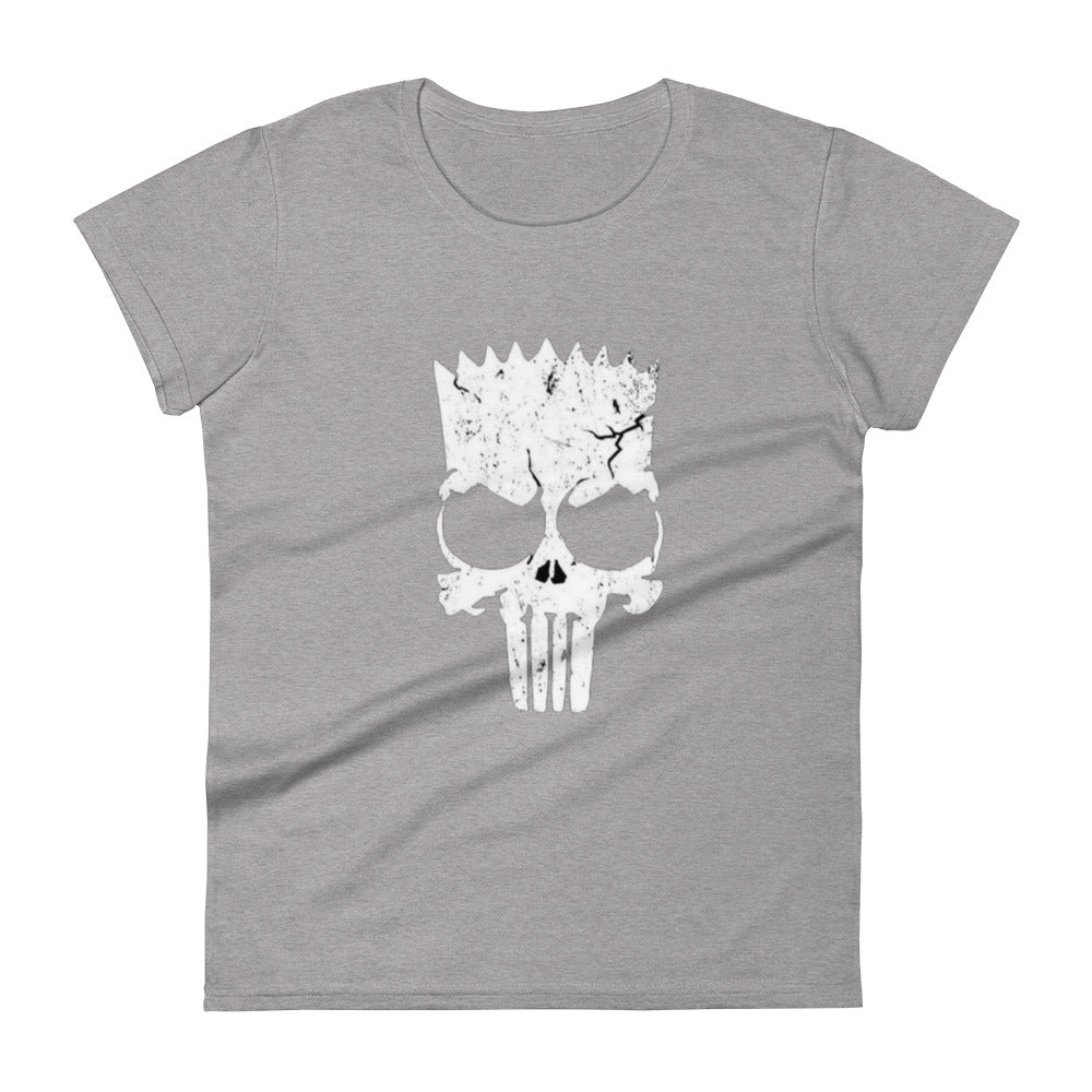 Women's T-shirt  Bart Simpson Skull